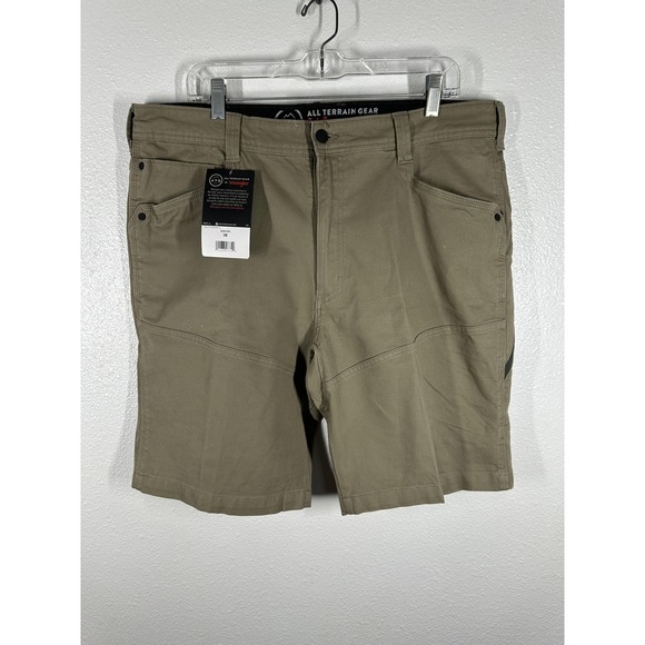 Wrangler ATG All Terrain Gear Shorts Mens 38 Beige Utility Cargo Outdoor Stretch - Picture 9 of 9